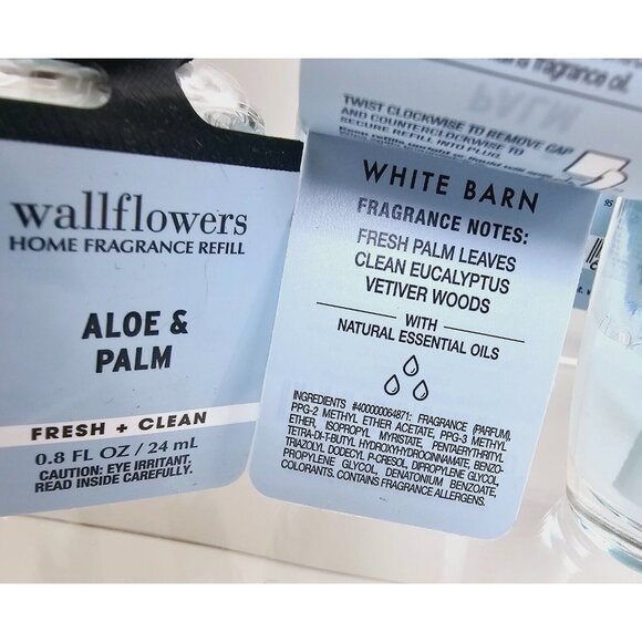 3 ALOE PALM Bath Body Works Wallflower Refill Bulbs NEW